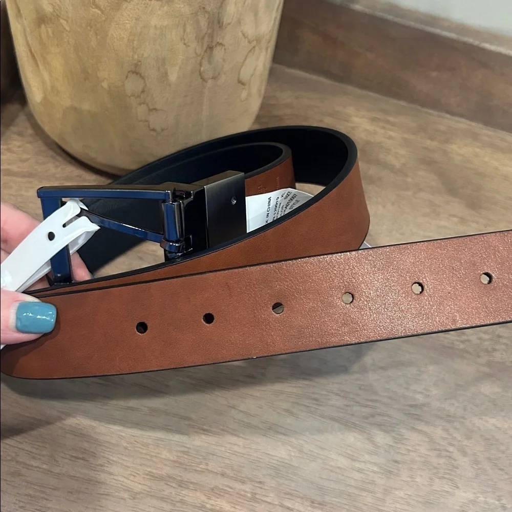 Calvin Klein Reversible Black and Brown Leather Belt XL 42-44